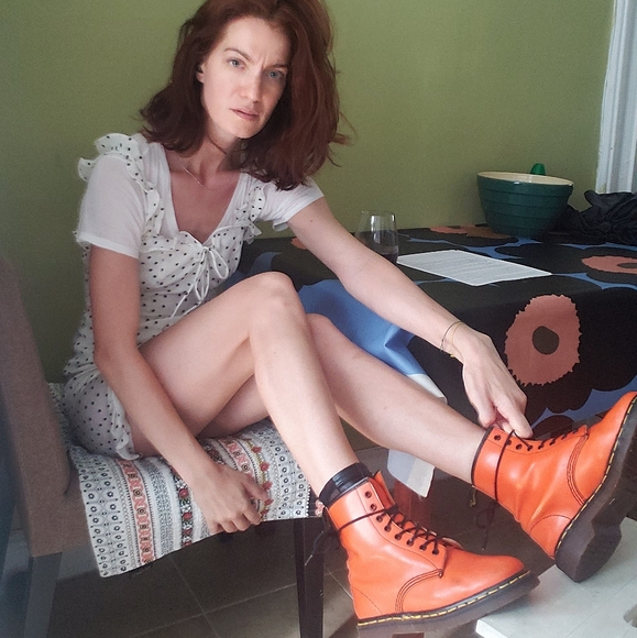 orange dr martens